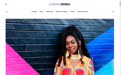 Monique Barashango featured in Stories & Insights in the CanvasRebel magazine